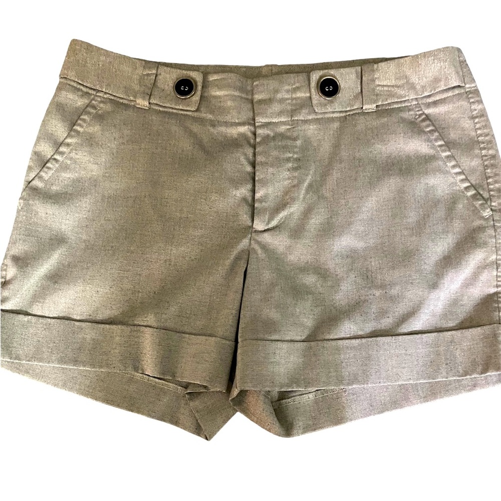 COPY - Banana republic Shorts size 10. Tan with a gold thread.